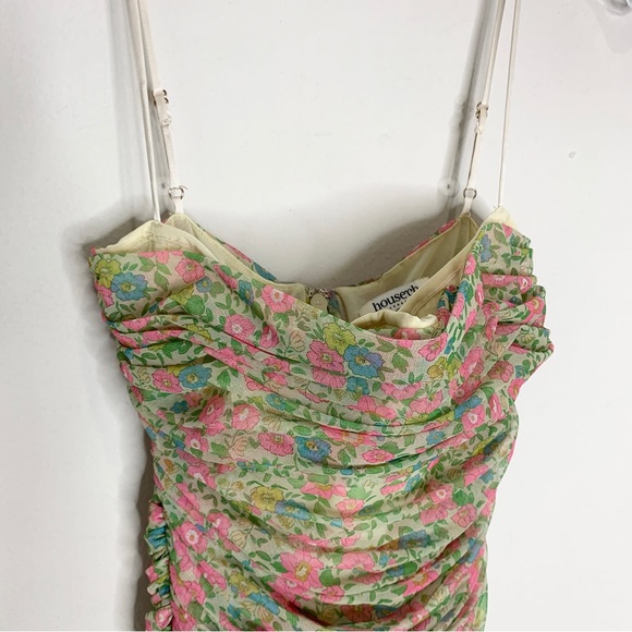 House of CB Ella Ruched Organza Mesh Mini Dress *Vintage Floral* - Picture 5 of 15